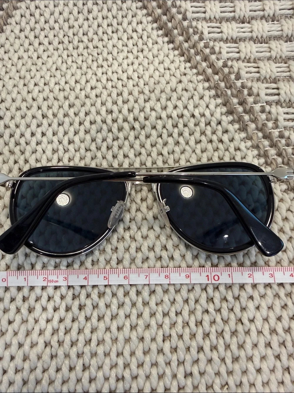 Lanvin Polarized Aviator Sunglasses with Black Frames and Dark Lenses